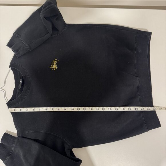 Stussy Mens Classic Logo Pullover Sweatshirt Size S Black - Picture 6 of 6